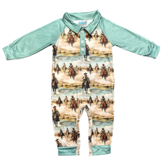 Shea Baby Sunrise Cowboy LS Romper