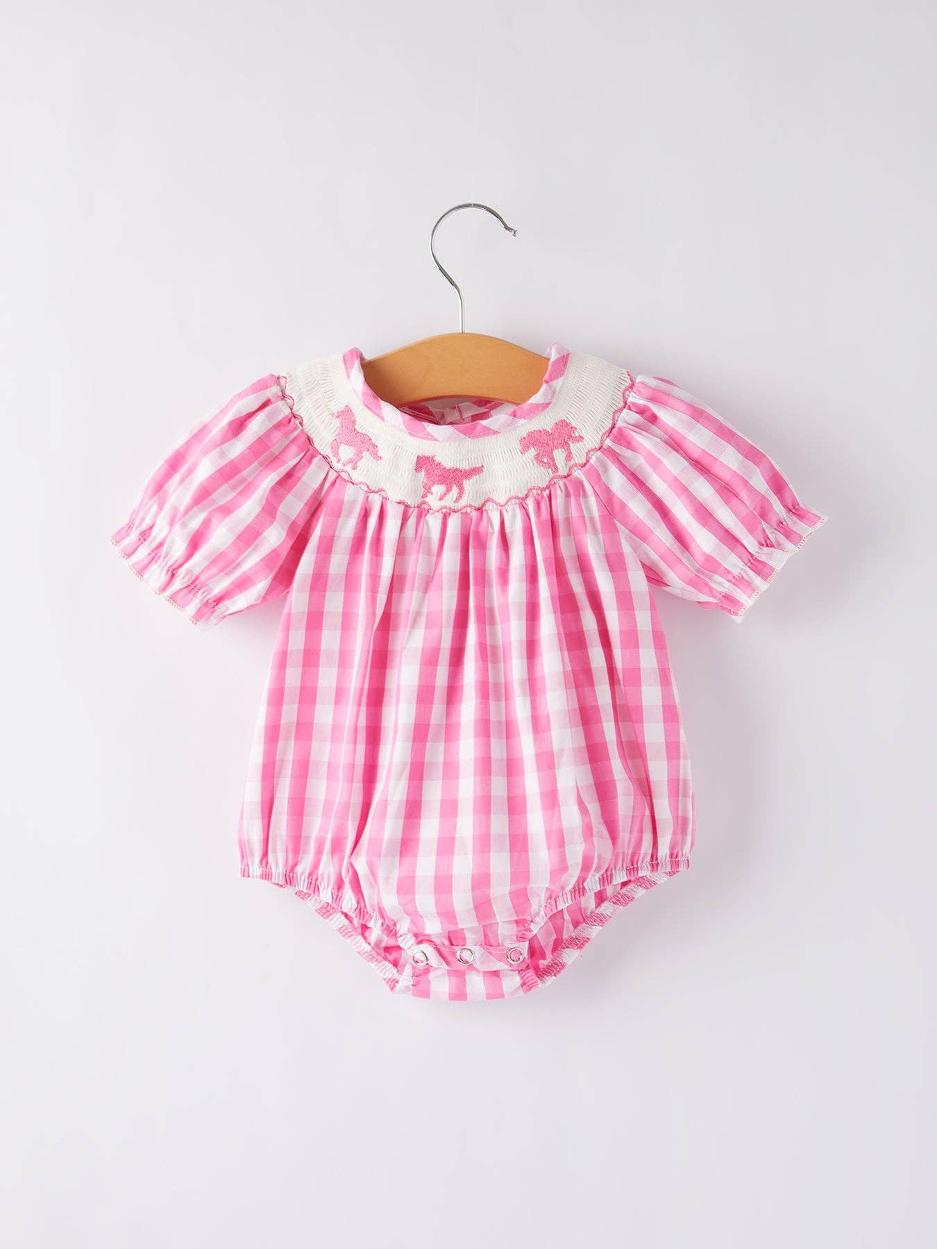 Hazel Cowgirl Smocking Girls Romper
