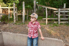 Maroon Paisley SS Pearl Snap- Shea Baby