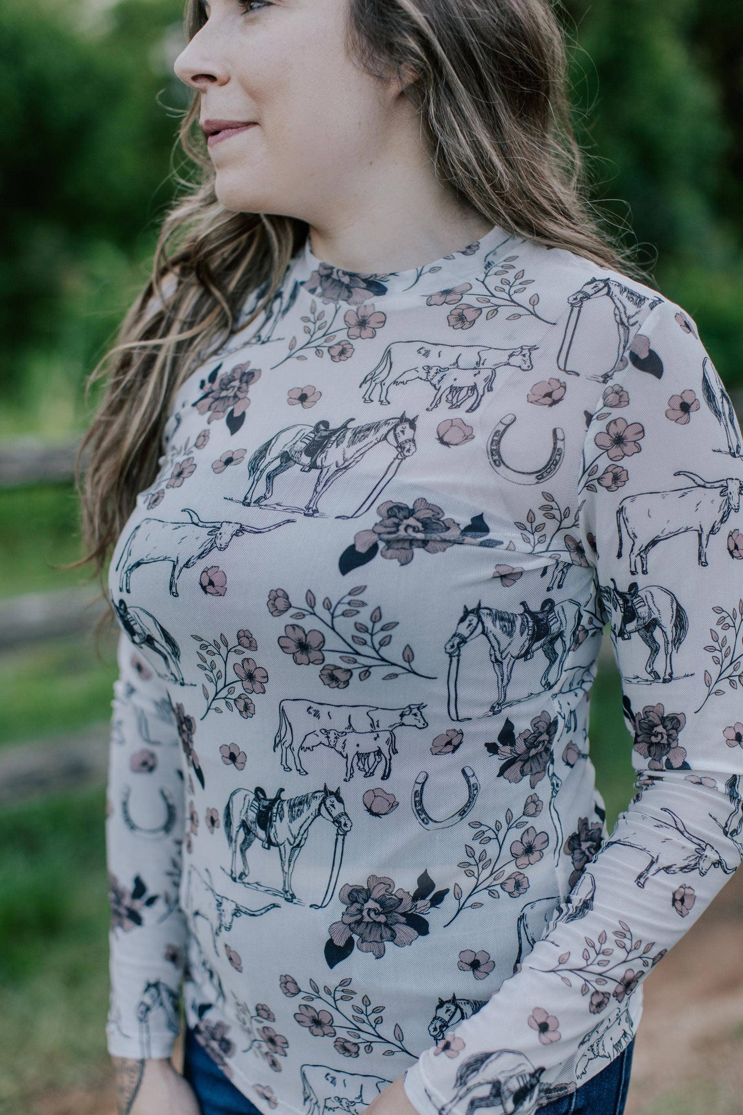 Meadow Blooms Mesh Top