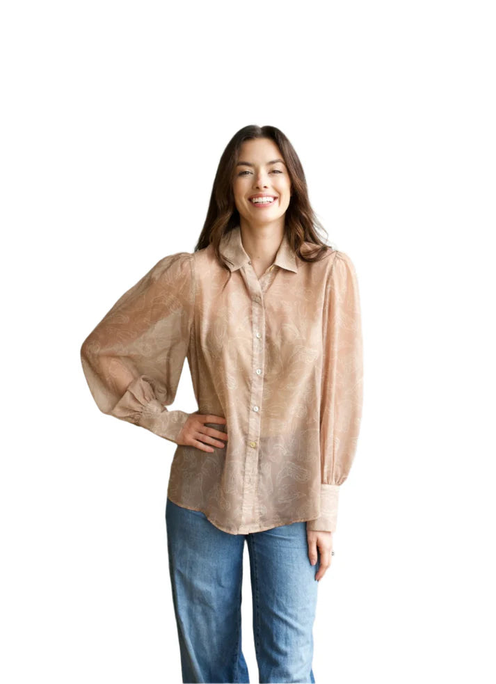Brown Western Things Blouse