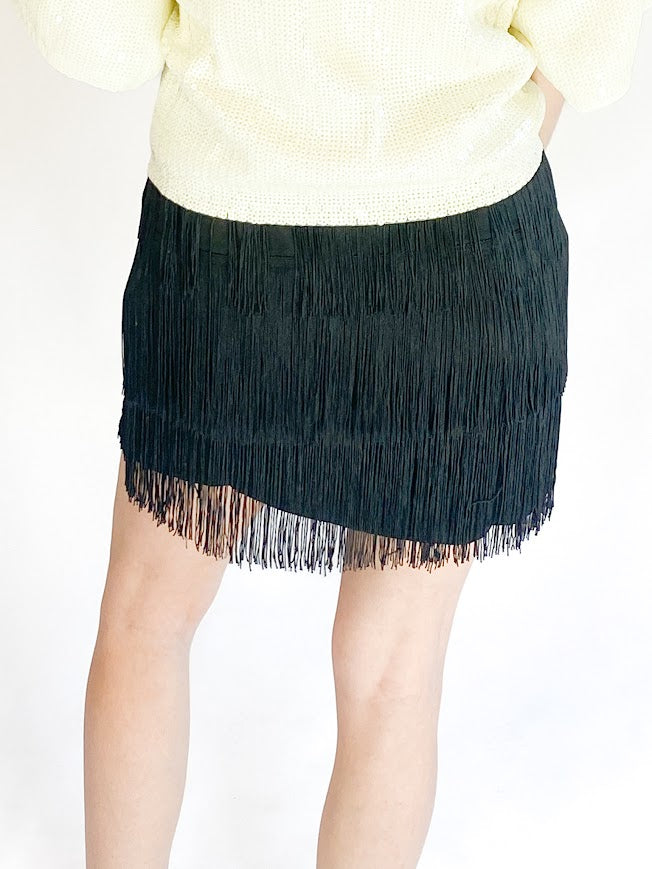 Addie Fringe Mini Skirt