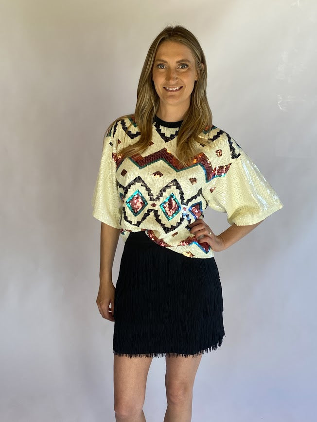 Anna Sequin Top