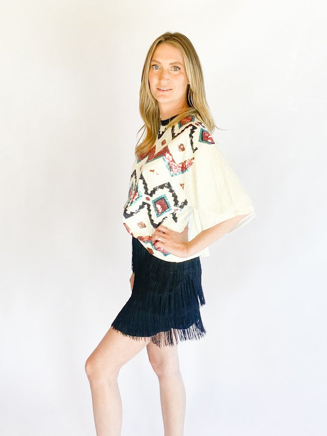 Anna Sequin Top