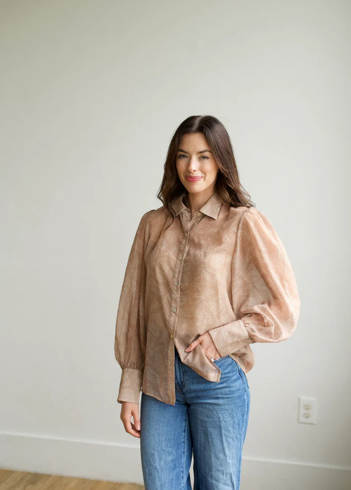 Brown Western Things Blouse