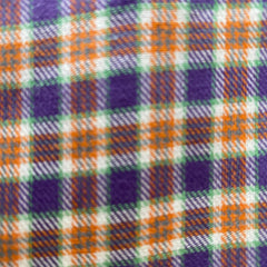 Shea Baby Orange/Purple Plaid LS Pearl Snap