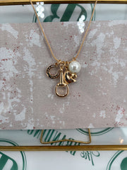 Canva Stevie Equestrian Lucky Charms Necklace in Shiny Gold