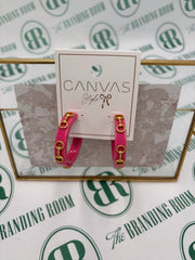 Canva Sutton Horsebit Resin Hoop Earrings