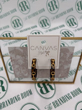 Canva Sutton Horsebit Resin Hoop Earrings