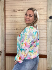 Horsin' Around- Long Sleeve Button Up