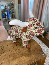 Bull Farm Pal Plush Toy: Green Aztec