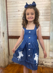 Raring Horse Denim Dress: Shea Baby