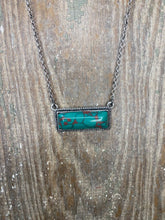 Turquoise Stone Bar Necklace
