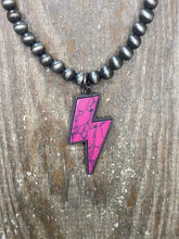 Pink Lightening Bolt Necklace