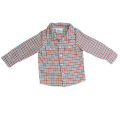 Red Plaid LS Pearl Snap- Shea Baby