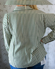 Striped Long Sleeve Self-Tie
