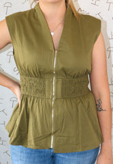 Sleeveless Peplum Top