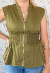 Sleeveless Peplum Top