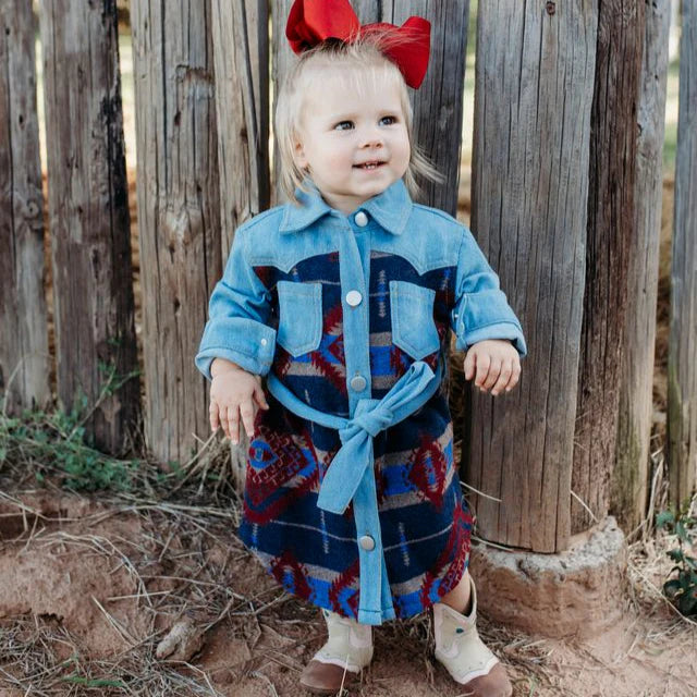 Aztec Denim Dress