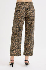 Risen Leopard Mid Rise Crop