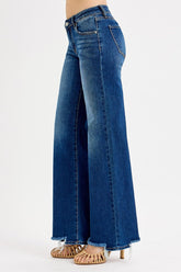 Risen Low Rise Wide Leg Jeans