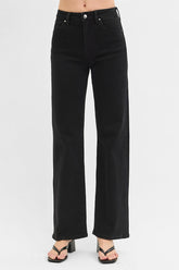 RISEN Black High Rise Wide Jeans