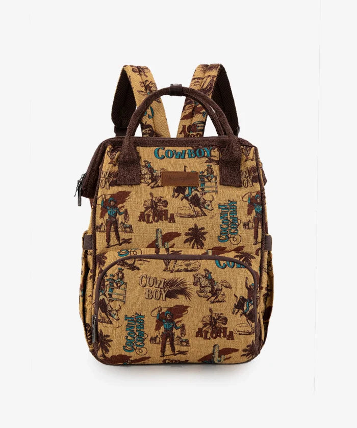 WRANGLER COWBOY PRINT DIAPER BAG