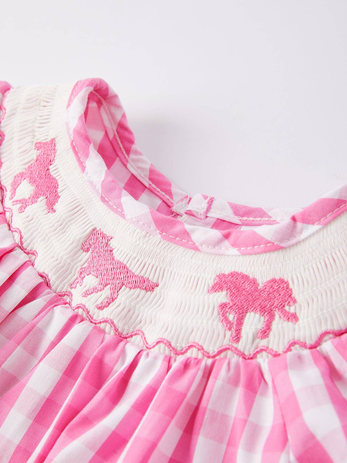 Hazel Cowgirl Smocking Girls Romper