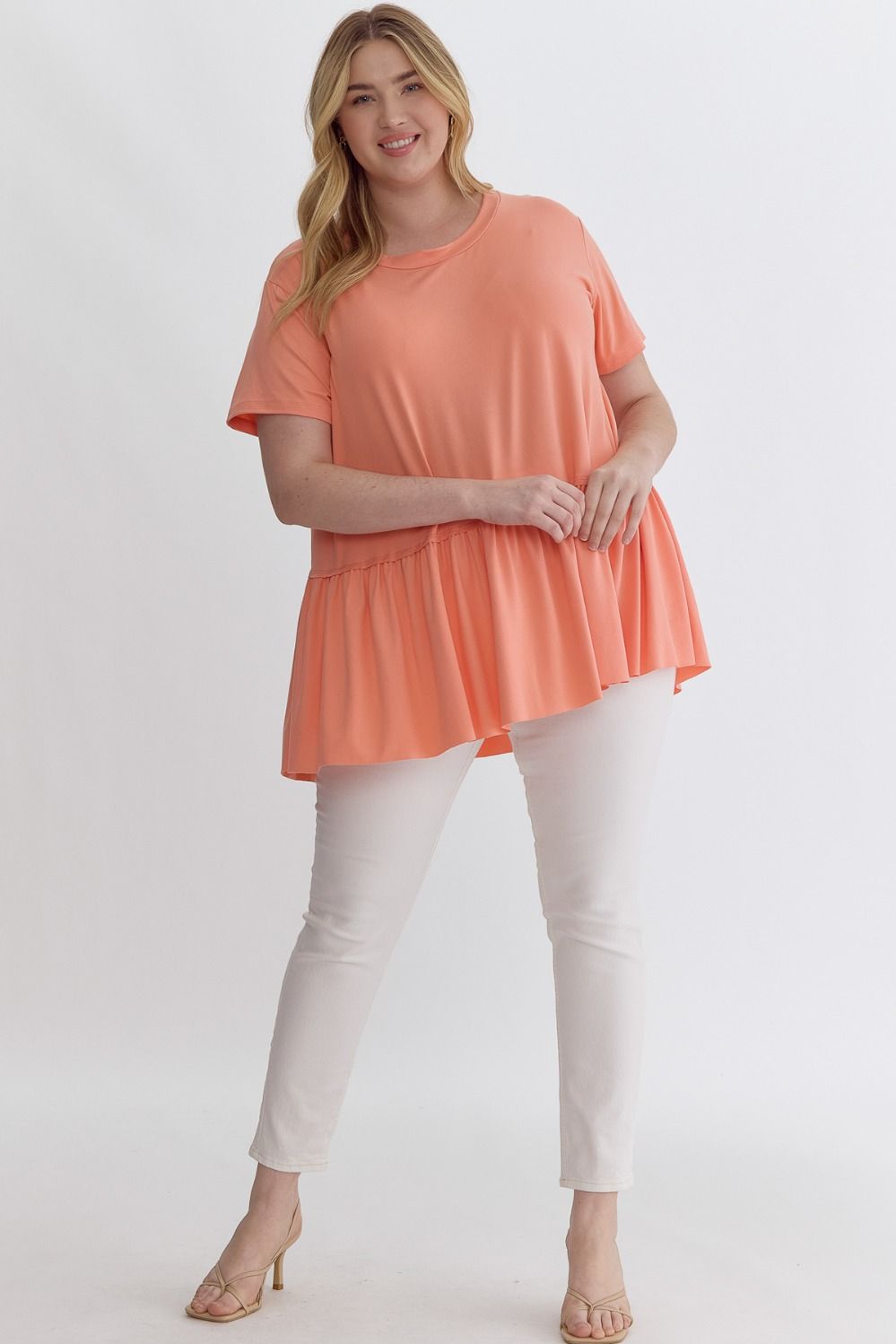 Emily- Round Neck Short Sleeve Top