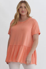 Emily- Round Neck Short Sleeve Top