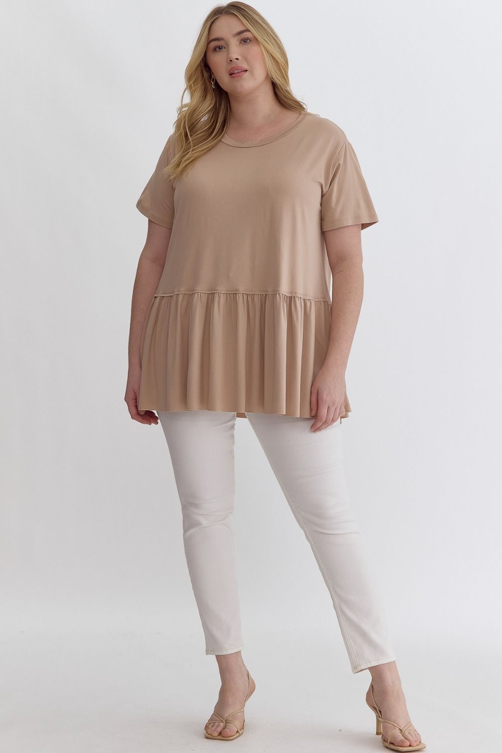Emily- Round Neck Short Sleeve Top