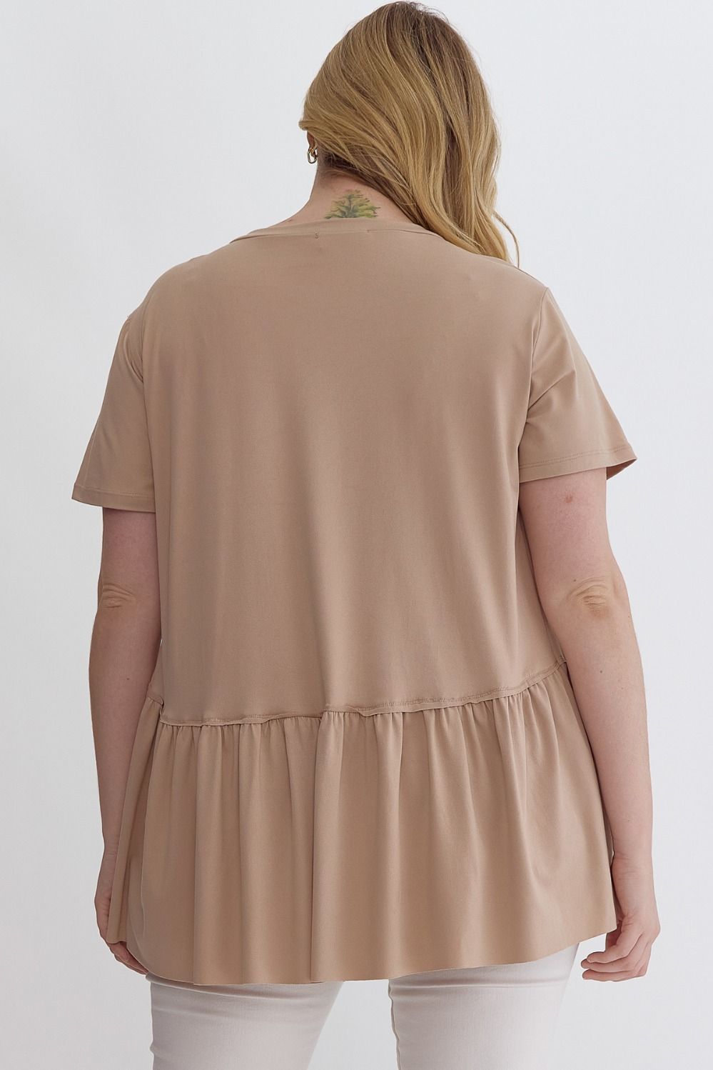 Emily- Round Neck Short Sleeve Top