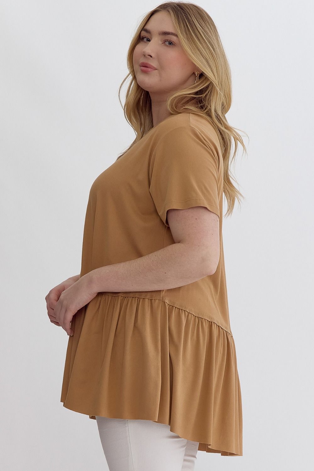 Emily- Round Neck Short Sleeve Top
