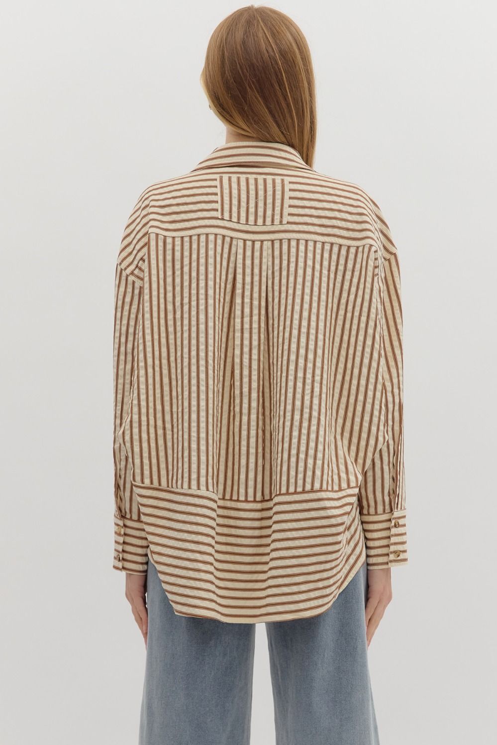 Textured Striped Pattern Long Sleeve