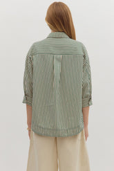 Textured Stripe Pattern Shirt
