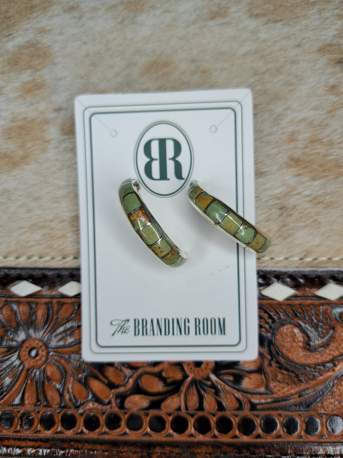 Turquiouse Mid Hoop Earrings