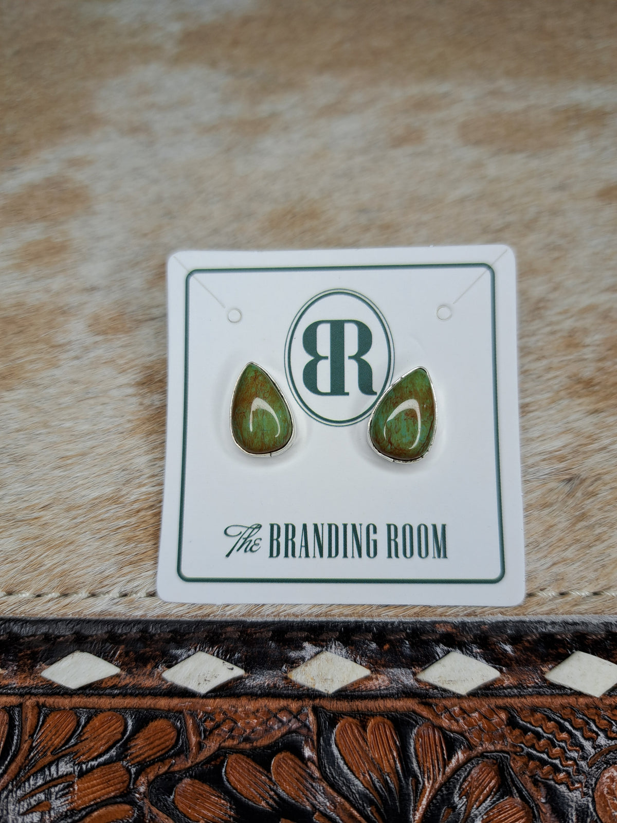 Sterling Silver Turquoise Tear Drop Stud Earring 2.0