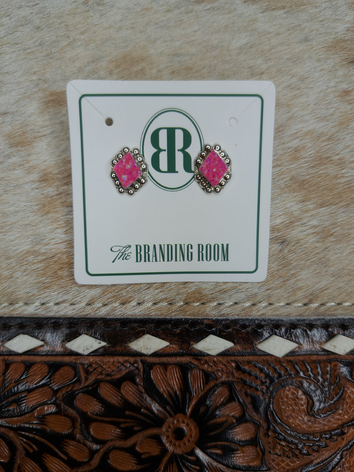 Sterling Silver Pink Studs