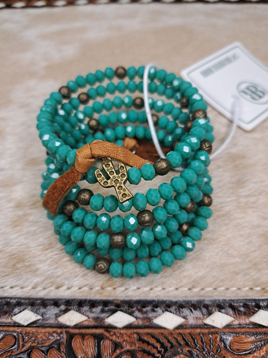 Turquoise Spiral Cuff Bracelet
