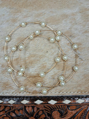 Pearl & Gold 3 Piece Bracelet