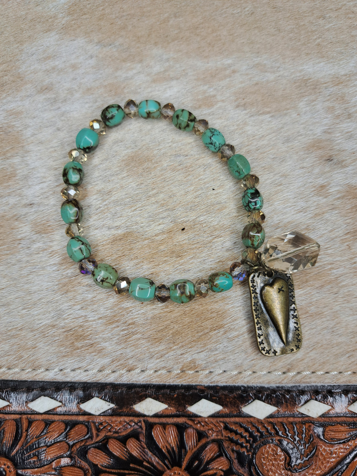 Turquoise Bracelet with Dangle