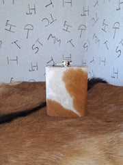 8 oz Flask- Cowhide Flask 3