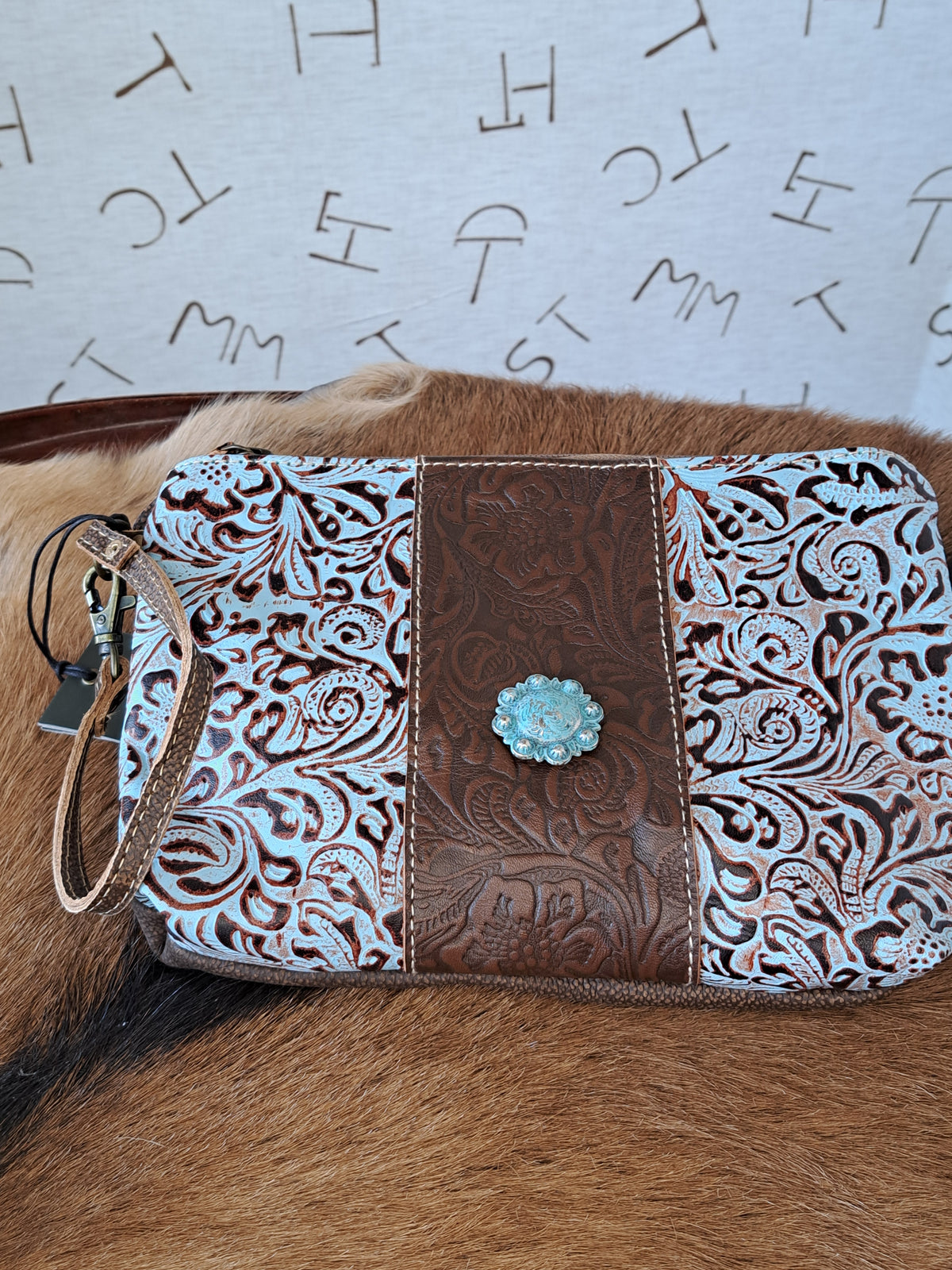 Aqua Wristlet