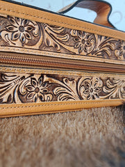TOOLED LEATHER BRACELET JEWELRY CASE 3