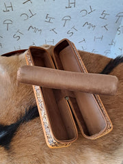 TOOLED LEATHER BRACELET JEWELRY CASE 3