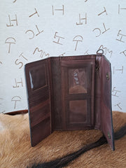 TRI FOLD WALLET WITH  CROSSBODY STRAP 2