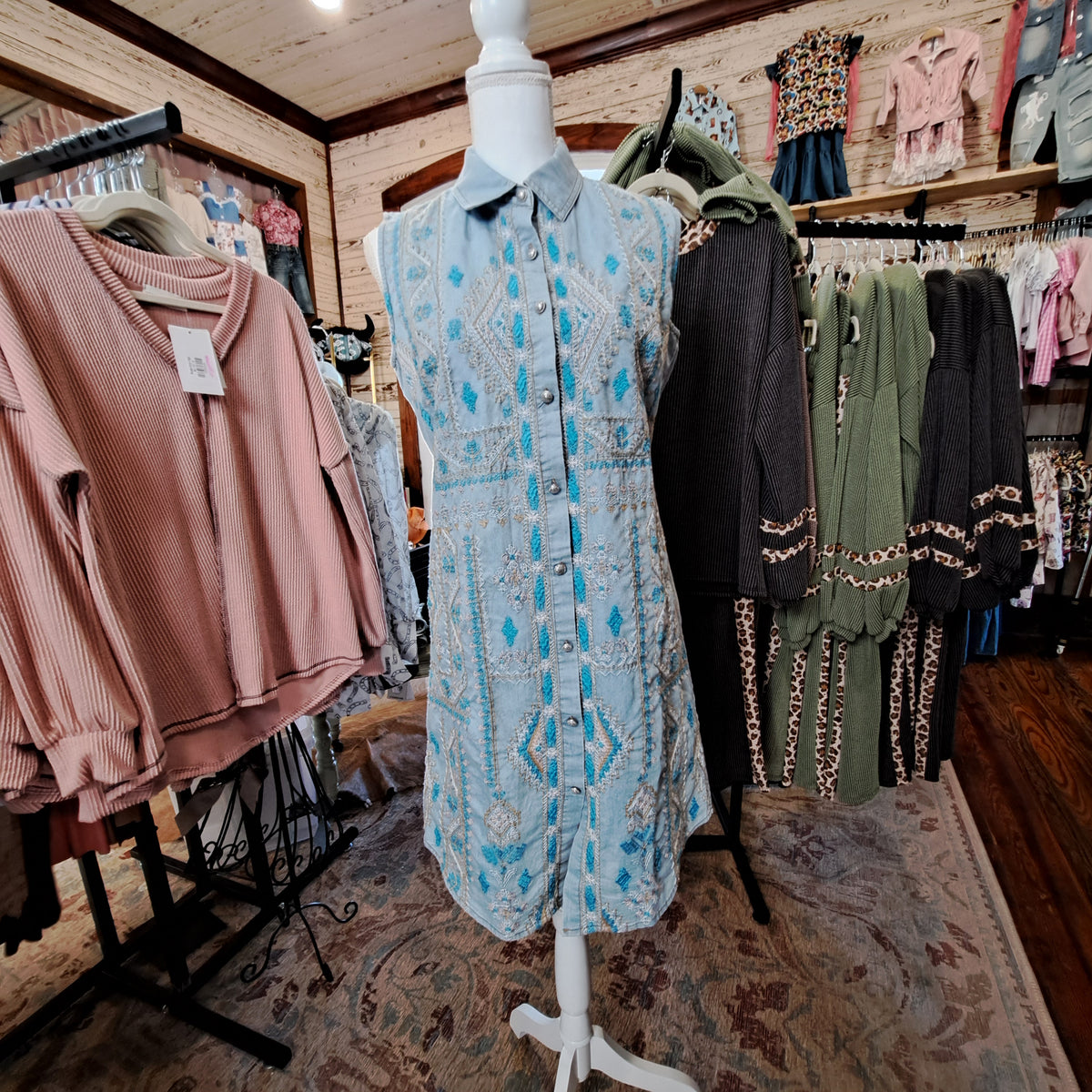 Josie: Scully Denim Stitch Dress