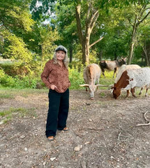 Velvet Branded Cow Skull Sweatshirt