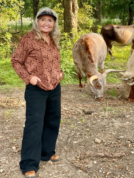 Velvet Branded Cow Skull Sweatshirt