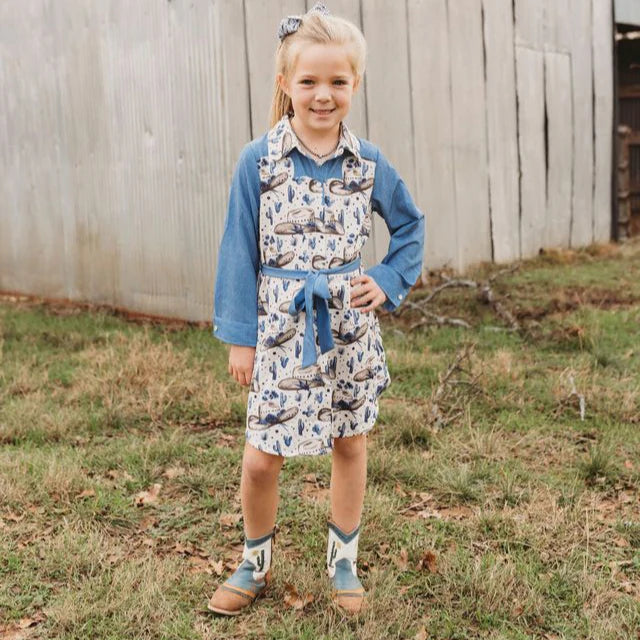 Rancher Cowgirl Pearl Snap Dress